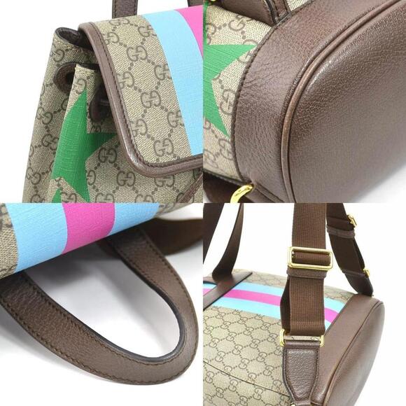 GUCCI Brown Leather Backpack - Picture 3 of 5